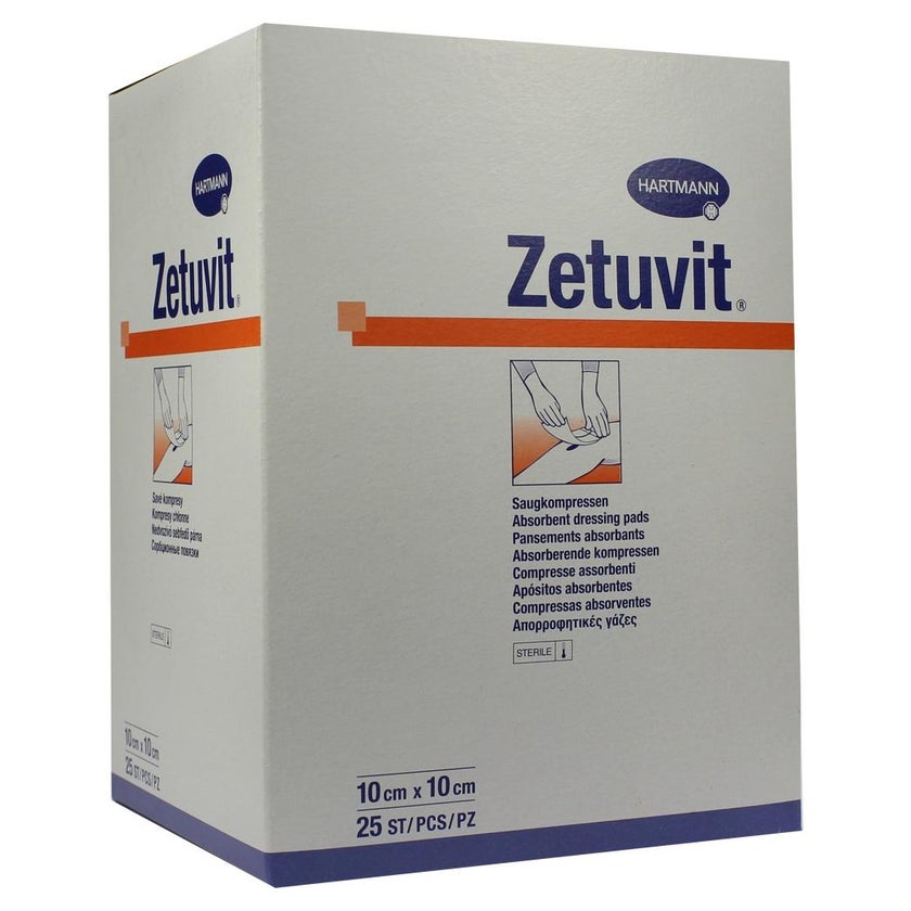 Zetuvit Saugkompressen Steril 10x10 cm 25 St