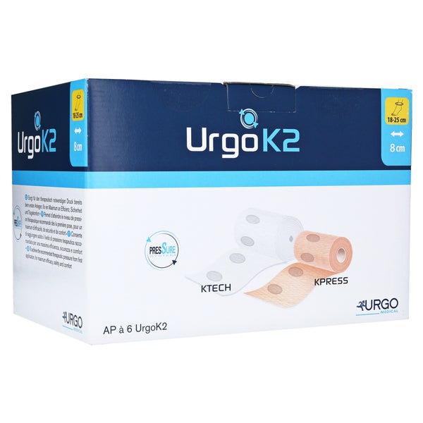 Urgok2 Kompr.syst.8cm Knöchelumf.18-25cm 6 St