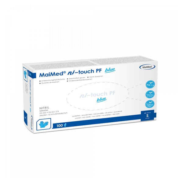 MaiMed® ni touch Einmalhandschuhe, Nitril, blau 100 Stck. - M 100 St