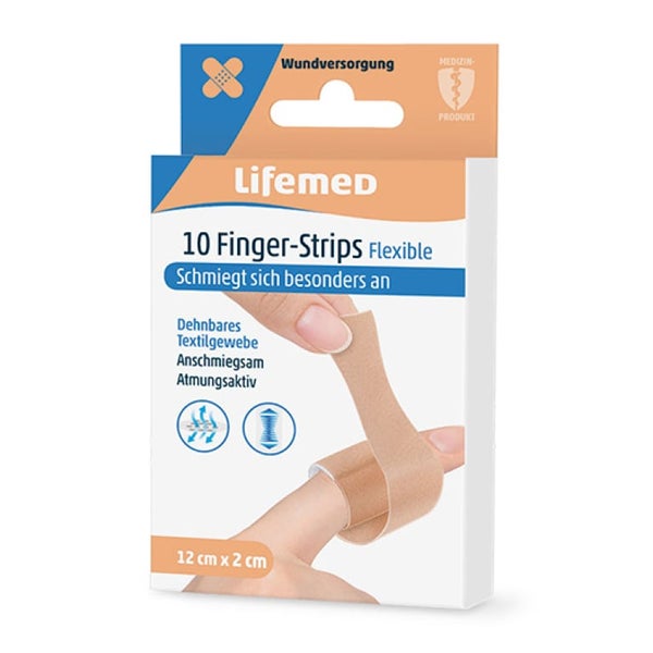 Lifemed Fingerpflaster atmungsaktiv Wundversorgung Gelenkbereiche 10 St