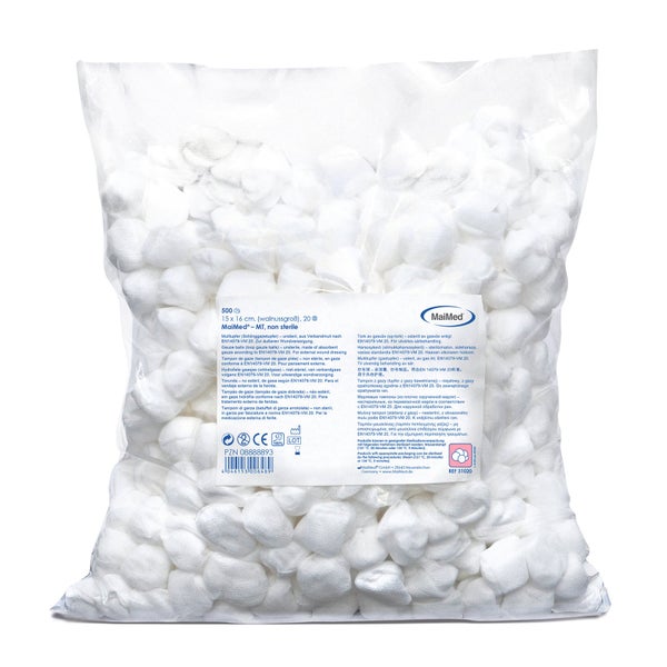 MaiMed® Mulltupfer - 10 x 10 cm, Haselnuss groß 500 Stück 2X500 St
