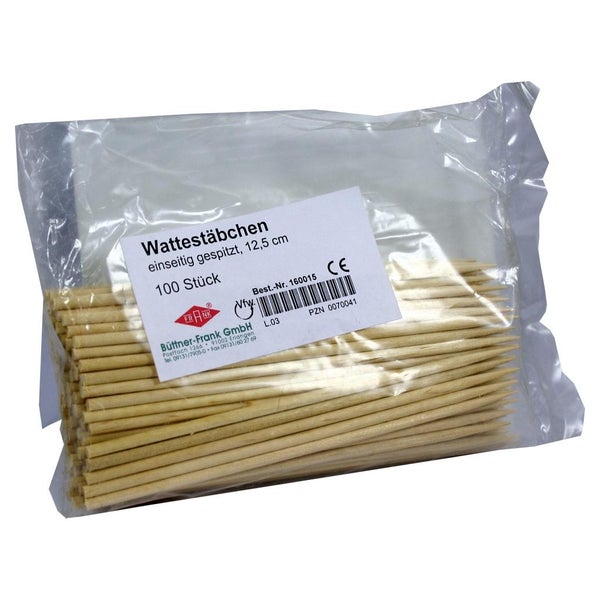 Watteträger 12,5 cm eins.spitz 100 St