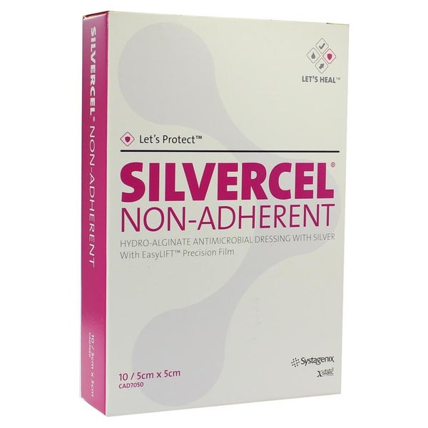 Silvercel non Adherent Kompressen 5x5 cm 10 St