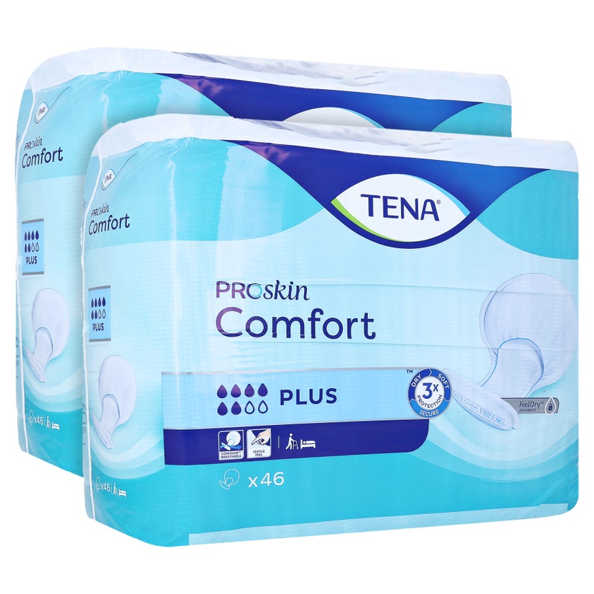 TENA Comfort Plus Inkontinenzvorlagen, 46 Stück 2X46 St