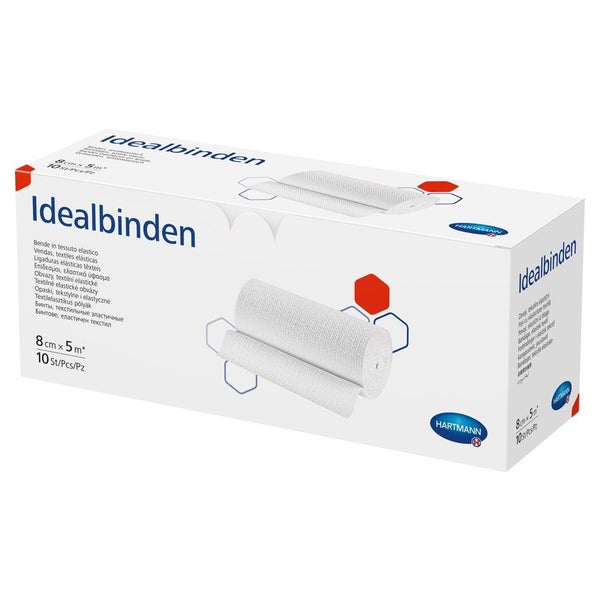Hartmann Idealbinden ohne Verbandklammer 10 Stück - 8 cm x 5 m / Packung = 10 Stück, lose 10 St