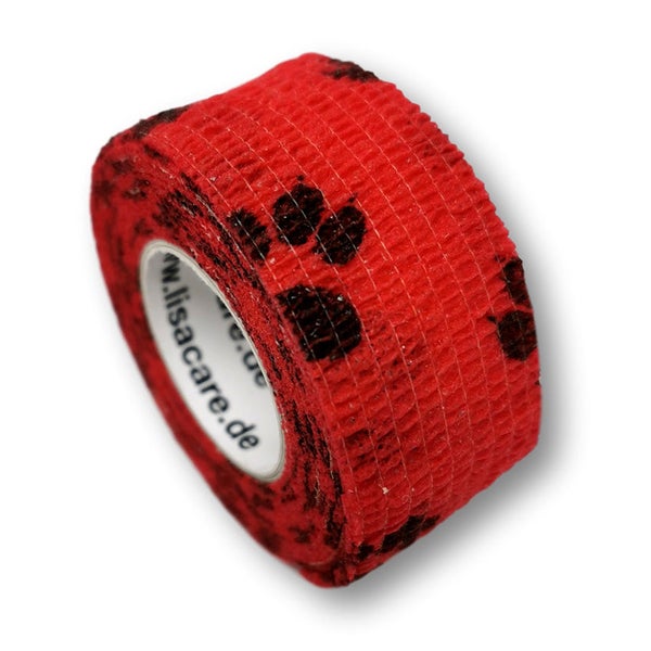 LisaCare Fingerpflaster - Pfote Rot - 2,5cm x 4,5m 1 St