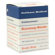 Holthaus Medical Cottonelast Kurzzug-Binde 5 m, Baumwolle - 1 Packung = 1 Stück einzeln in Schachtel, Maße: 8 cm x 5 m 1 St