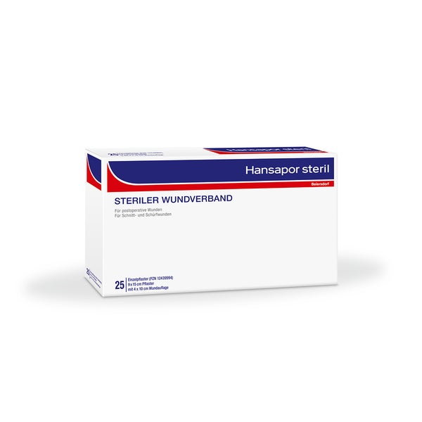 Hansapor steriler Wundverband, 25 Pflaster, 10cm x 15cm 25 St
