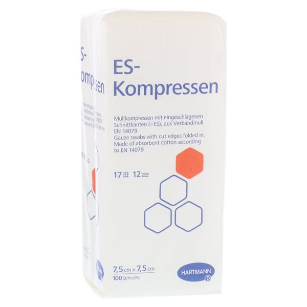 Es-kompressen Unsteril 7,5x7,5 cm 12fach 100 St