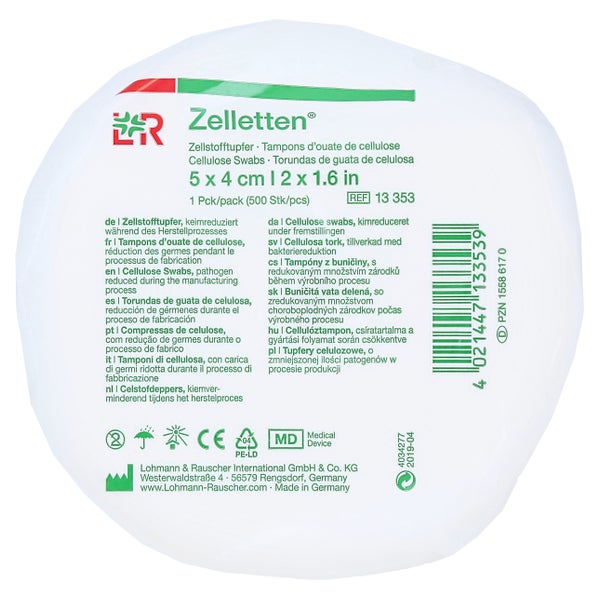 Zelletten Tupfer 4x5 cm keimreduziert Ro 500 St