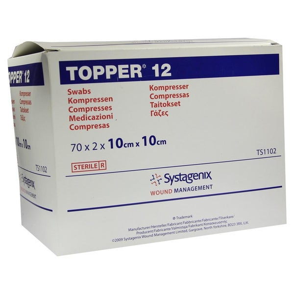 Topper 12 Kompressen 10x10 cm steril 70X2 St