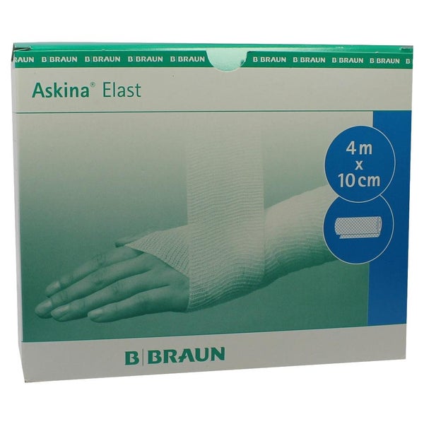 B. Braun Askina Elast elastische Fixierbinde weiß grobmaschig - 20 Stück 10 cm x 4 m / Lose im Karton 20 St