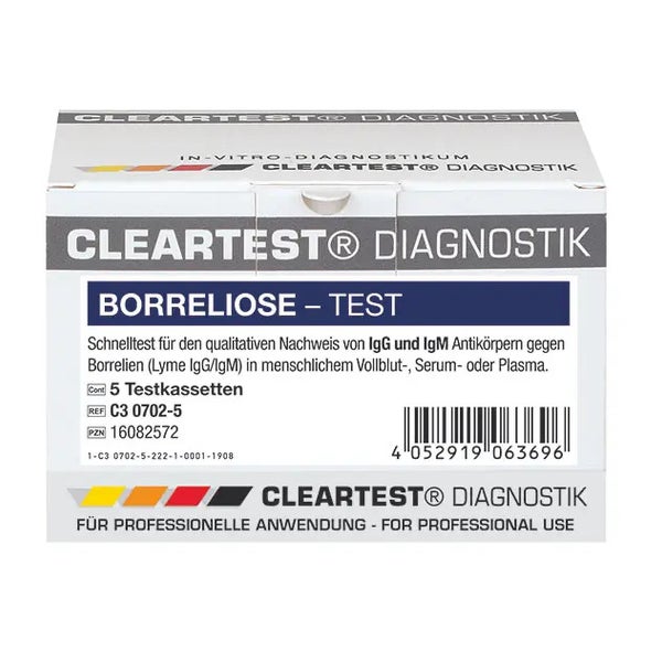Cleartest® Borreliose Schnellest zum Nachweis von Borrelien in Vollblut, Serum, Plasma 5 St