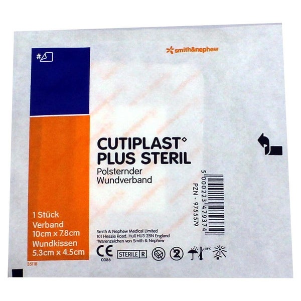 Cutiplast Plus Steril 7,8x10 cm Verband 1 St