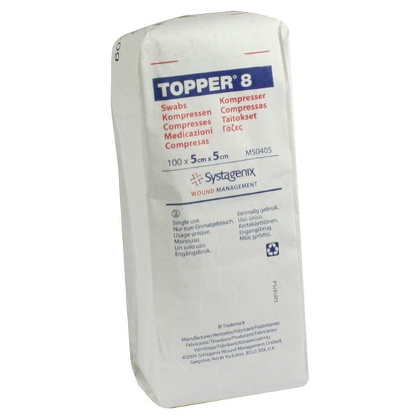 Topper 8 Kompressen 5x5 cm unsteril 100 St