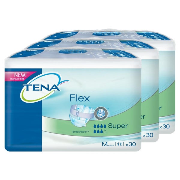 TENA ProSkin Flex Super Inkontinenzvorlage mit Hüftbund M, 30 Stück 3X30 St