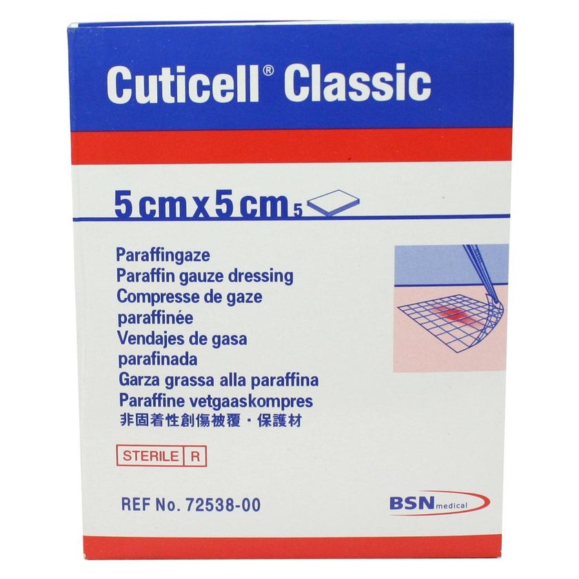 Cuticell Classic Wundgaze 5x5 cm 5 St