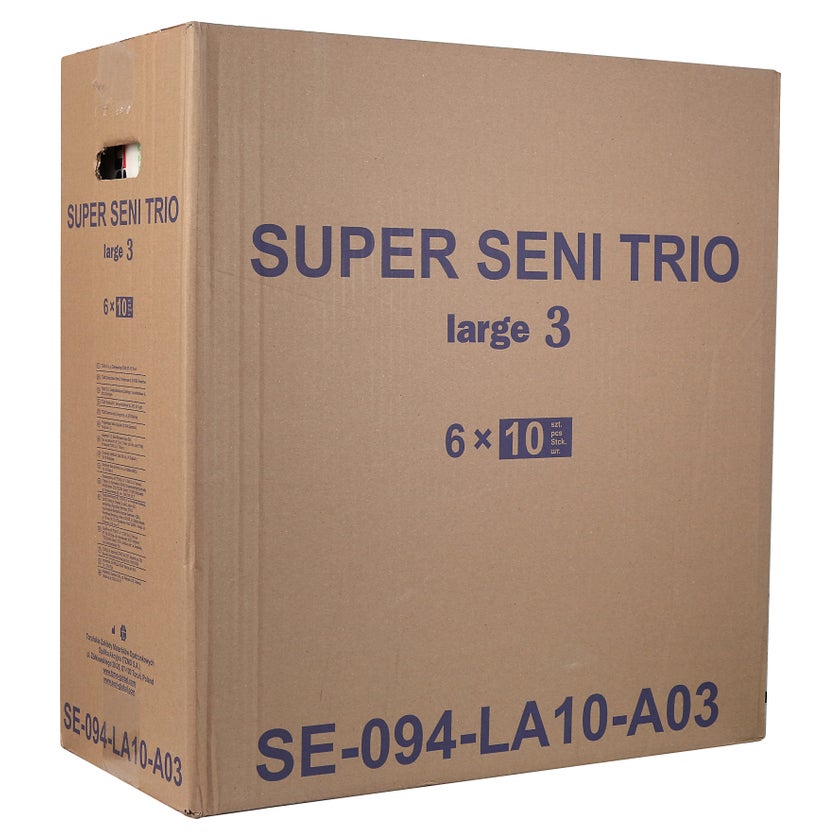 Super Seni Trio Large Inkontinenzhosen, Unisex, 10er Pack, 100 - 150 cm, 3400 ml 6X10 St