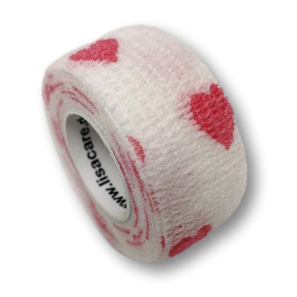 LisaCare Fingerpflaster - Herzen Weiß-Rosa - 2,5cm x 4,5m 1 St