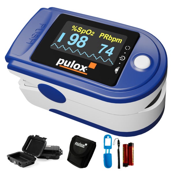 Pulox PO-200 Set - Finger-Pulsoximeter - Blau 1 St