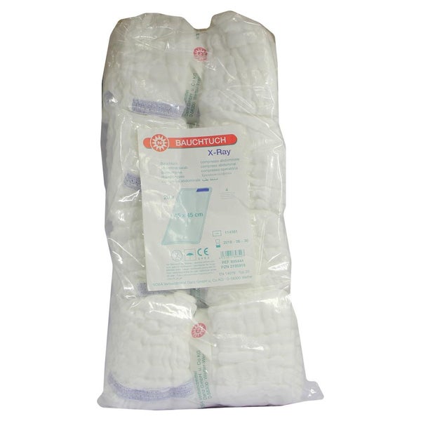 Bauchtuch Unsteril 45x45cm 4fach weiß o. 20 St