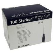 B. Braun Sterican Standardkanülen 100 Stück (Gr. 14, G 23 x 1 ¼" / Ø 0,60 x 30 mm, blau) 100 St