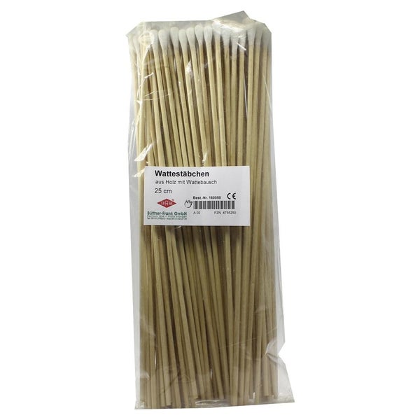 Wattestäbchen Holz 25 cm m.Wattebausch 100 St