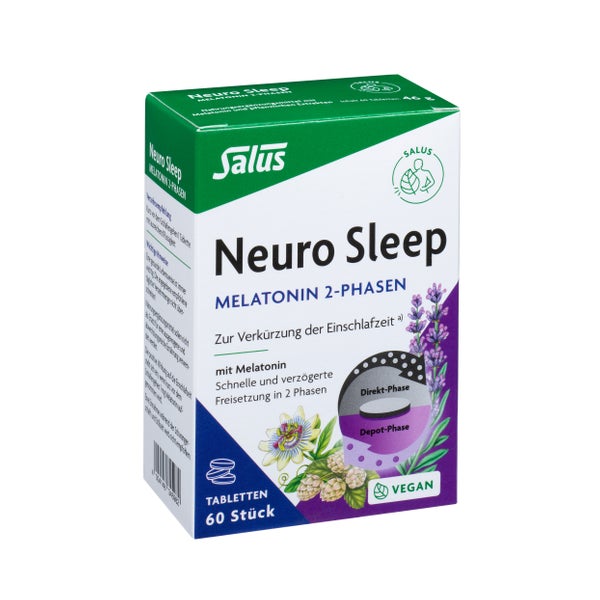 Neuro Sleep Melatonin 2-phasen Tabletten Salus 60 St