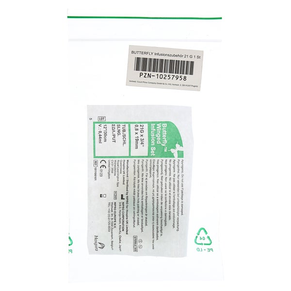 Butterfly Infusionszubehör 21 G 1 St