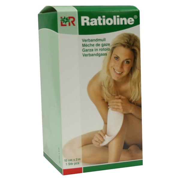 Ratioline Acute Verbandmull 10cmx2m gerollt 1 St