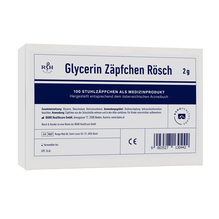 Glycerin Zäpfchen Rösch 2g 100 St