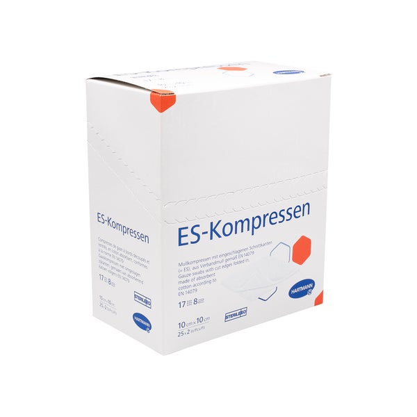 Es-kompressen Steril 10x10 cm 8fach 25X2 St