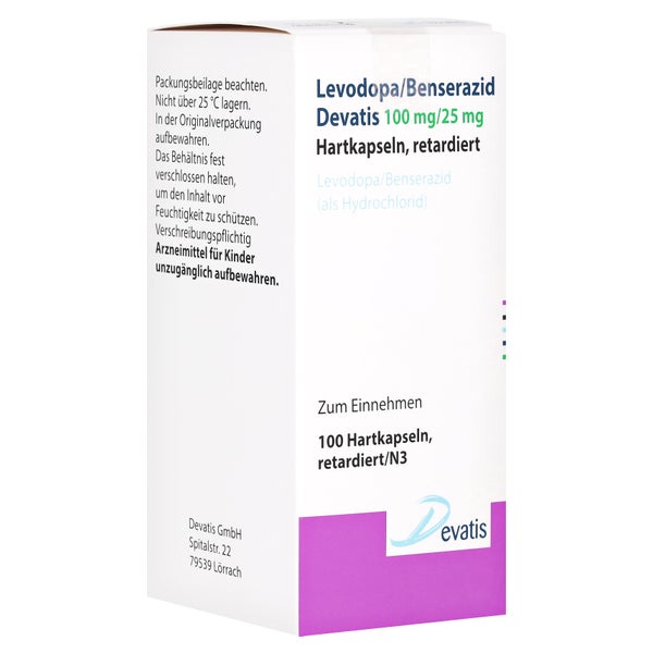 LEVODOPA/Benserazid Devatis 100mg/25mg 100 St