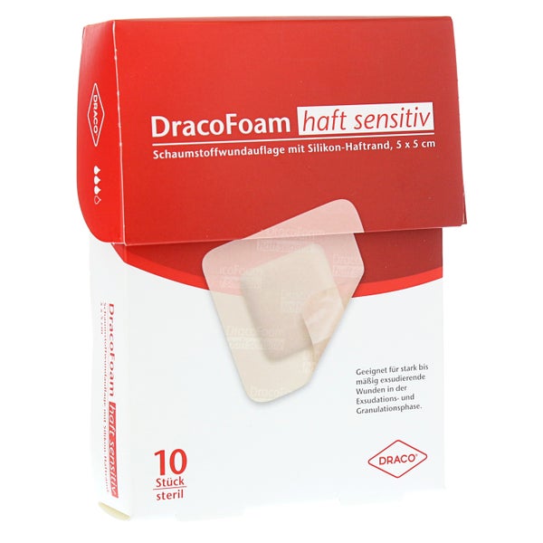 Dracofoam Haft Sensitiv Schaumst.Wund.5x 10 St