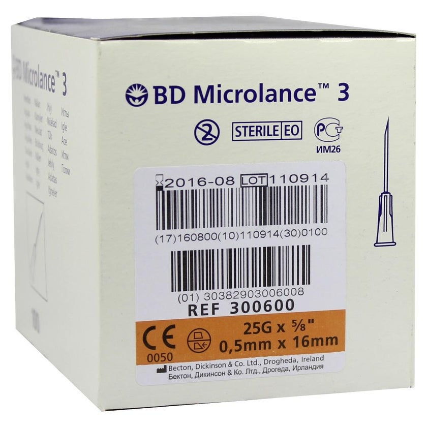 BD Microlance Kanüle 25 G 5/8 0,5x16 mm 100 St