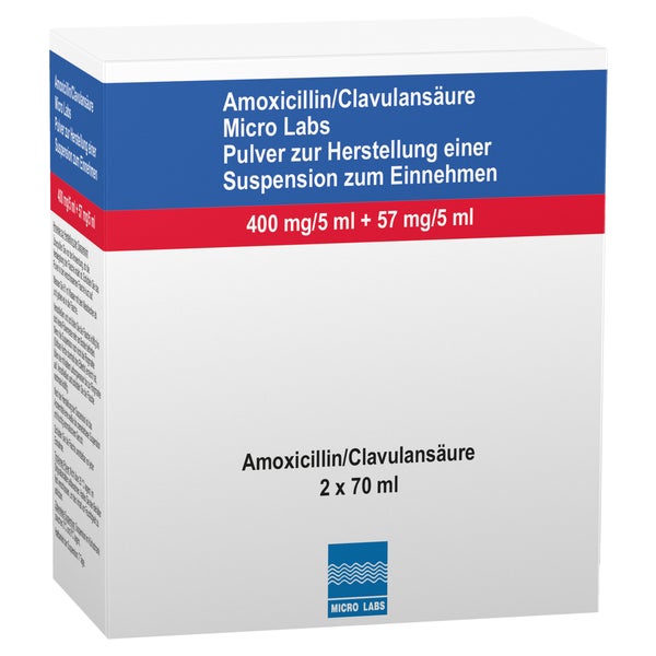 AMOXICILLIN/Clavulansäure Micro La.400/57mg/5ml 140 ml