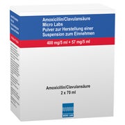 AMOXICILLIN/Clavulansäure Micro La.400/57mg/5ml 140 ml