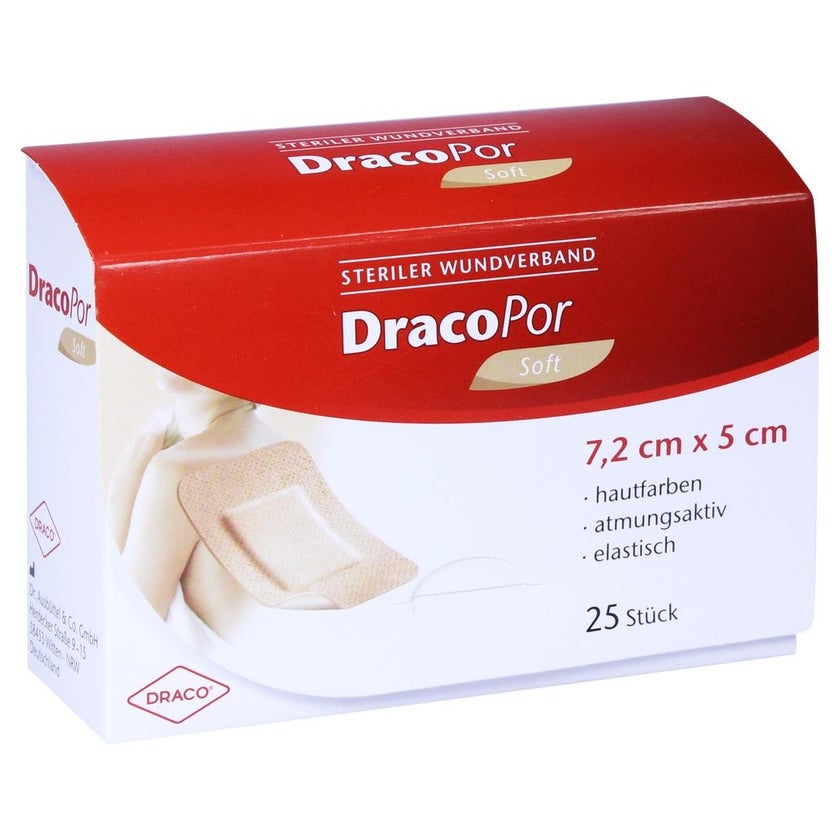 Dracopor Wundverband 5x7,2 cm steril hau 25 St