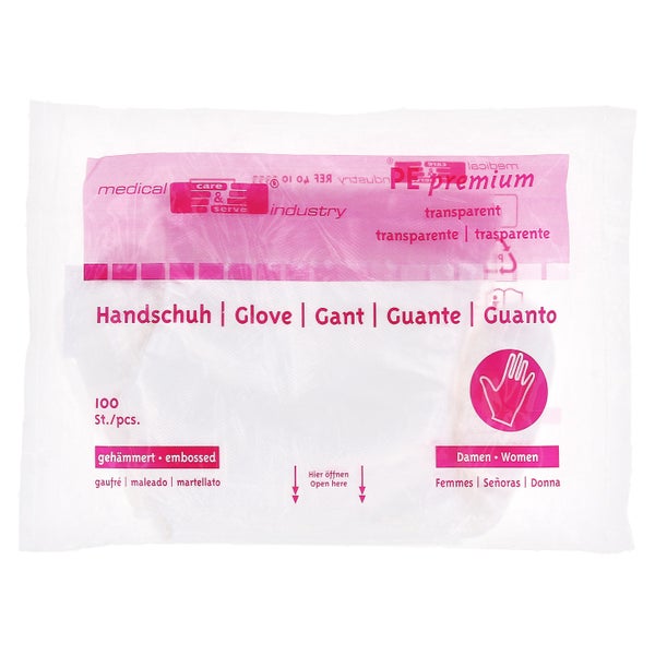 Handschuhe Einmal Damen Polyäthylen 100 St