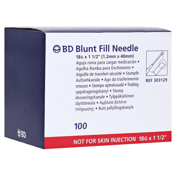 BD Aufziehkanüle Stumpf 18 G 1 1/2 1,2x4 100 St