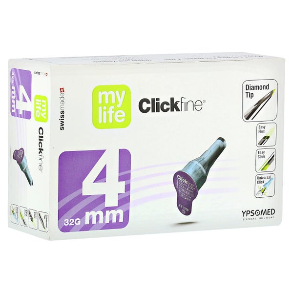 Mylife Clickfine Pen-nadeln 4 mm 100 St