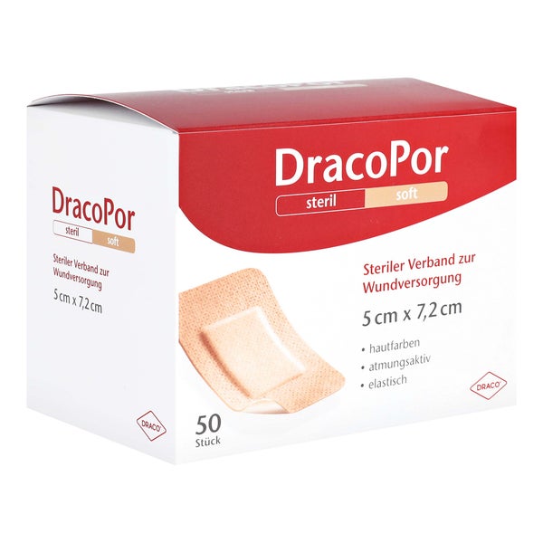 Dracopor Wundverband 5x7,2 cm steril hau 50 St