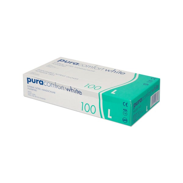 AMPri Pura Comfort Nitrilhandschuhe weiß 100 Stück - XL 100 St