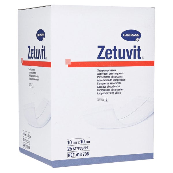 Zetuvit Saugkompressen Steril 10x10 cm 25 St
