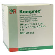 Lohmann & Rauscher Komprex Schaumgummi Binde, weiß, individuell zuschneidbar - 1 Stück, Maße: 10 cm x 1 m, Stärke 10 mm 1 St