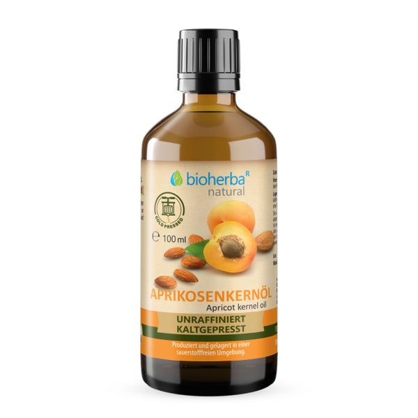Bioherba Aprikosenkernöl kaltgepresst – Natürliches Aprikosenöl 100 ml