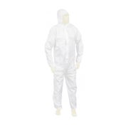 Produktabbildung: Meditrade Suavel® YETI Overall Schutzanzug, weiß – Chemikalienschutz Typ 5/6, atmungsaktiv, CE Kategorie III - Größe M 1 St