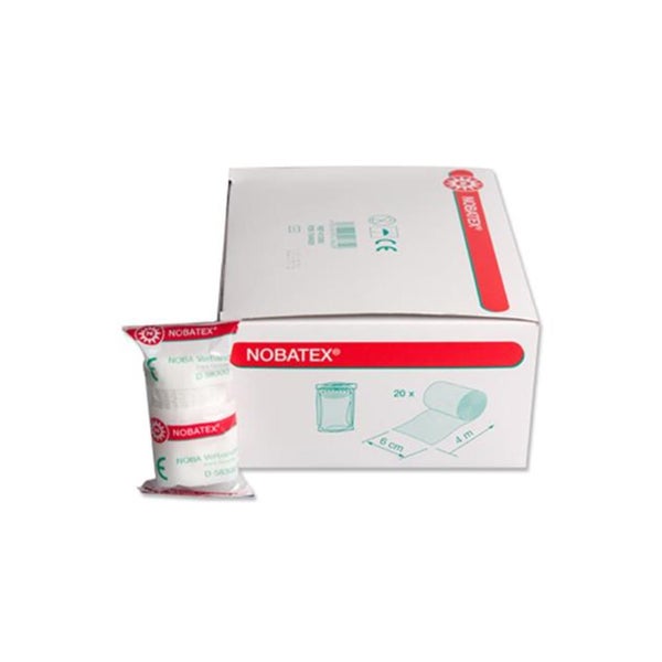 NOBA Nobatex elastische Mullbinden in Folie 20 Stück - 4 m x 6 cm 20 St