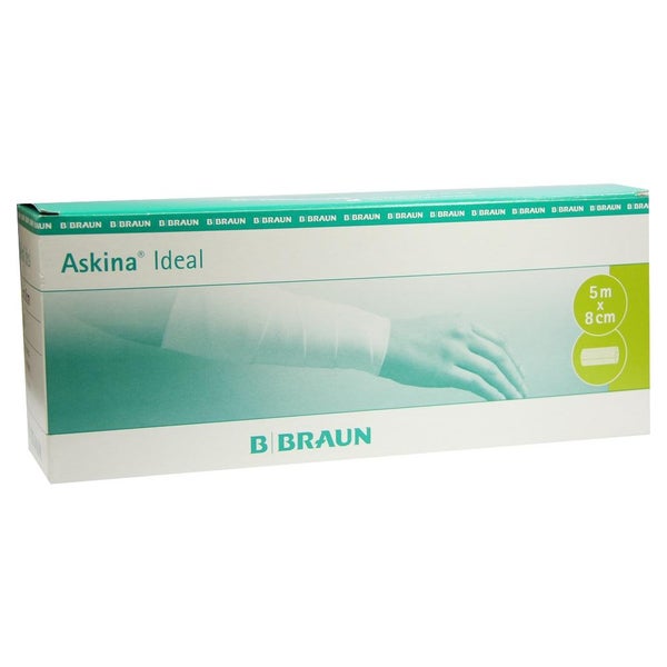 B. Braun Askina Ideal DIN-Idealbinde Baumwoll-Kompressionsbinde - 10 Rollen 8 cm x 5 m / Lose im Karton 10 St
