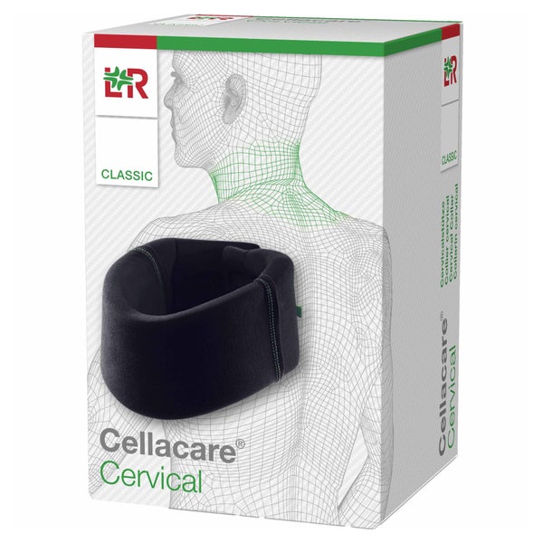 Lohmann & Rauscher Cellacare Cervical Classic Halskrause, schwarz/grün, anatomisch geformt - Größe 1, Halsumfang: 28-34 cm / Kinnhöhe: 7,5 cm 1 St